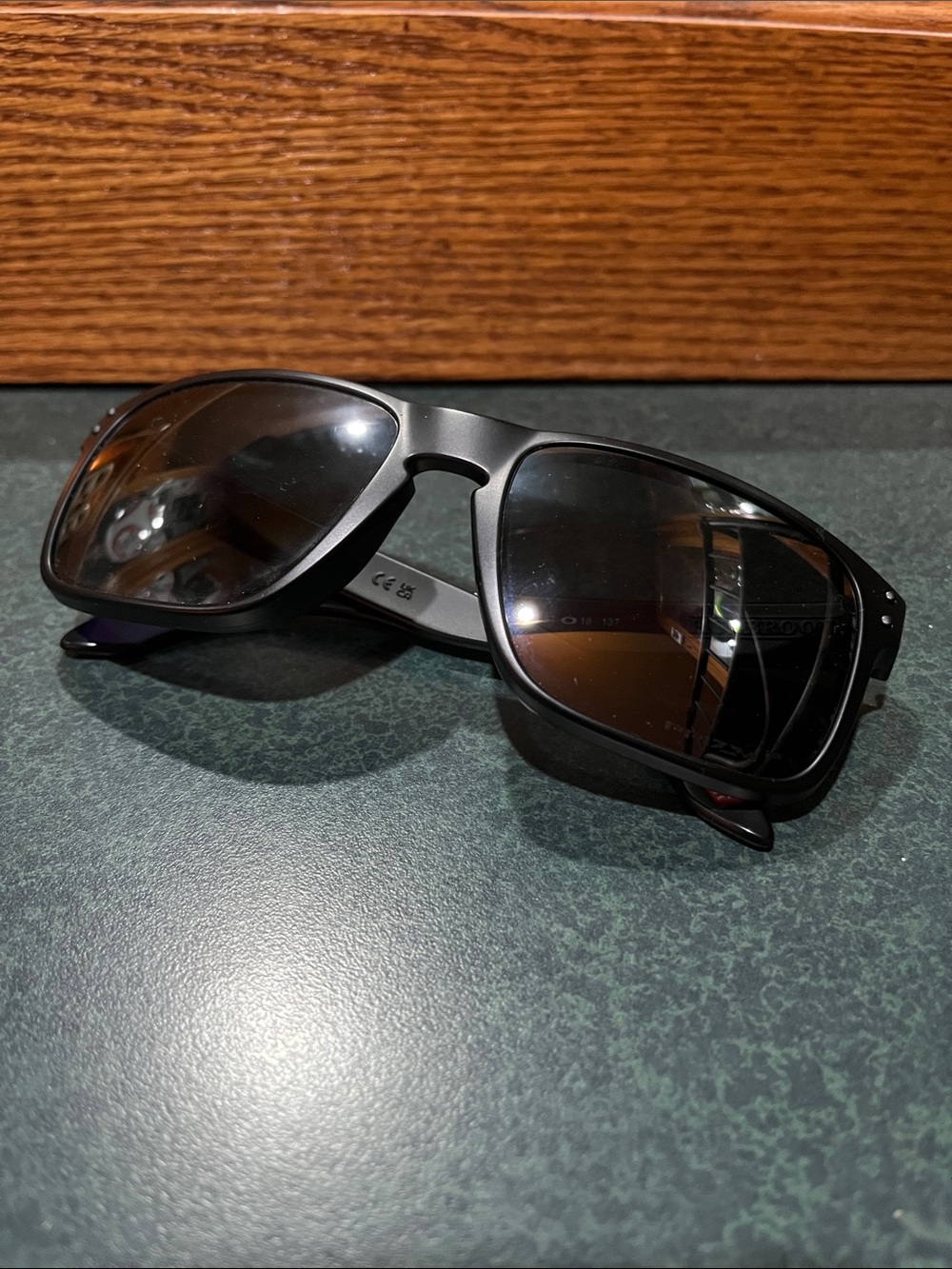 Oakley Holbrook Matte Black Polarized Sunglasses - Brown Lenses made in USA